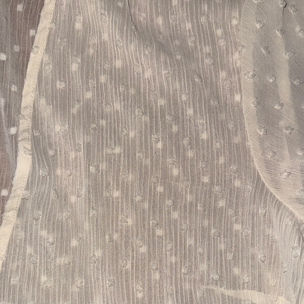 Torrid Cream Sheer Polka Dot Cover-Up - Picture 3 of 4